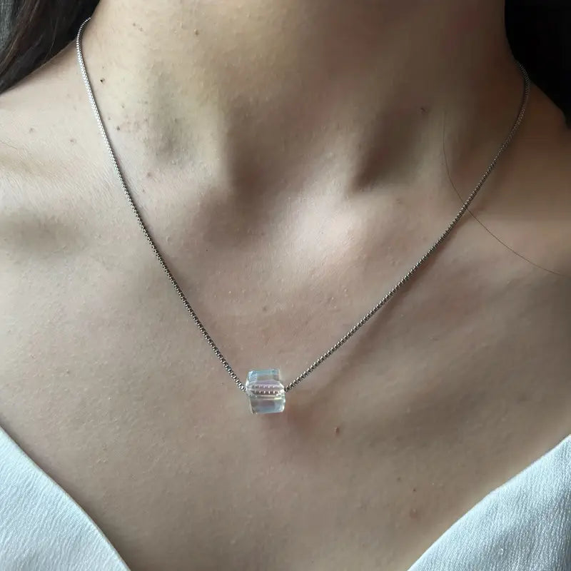 COLLAR  CUBO ACERO INOXIDABLE