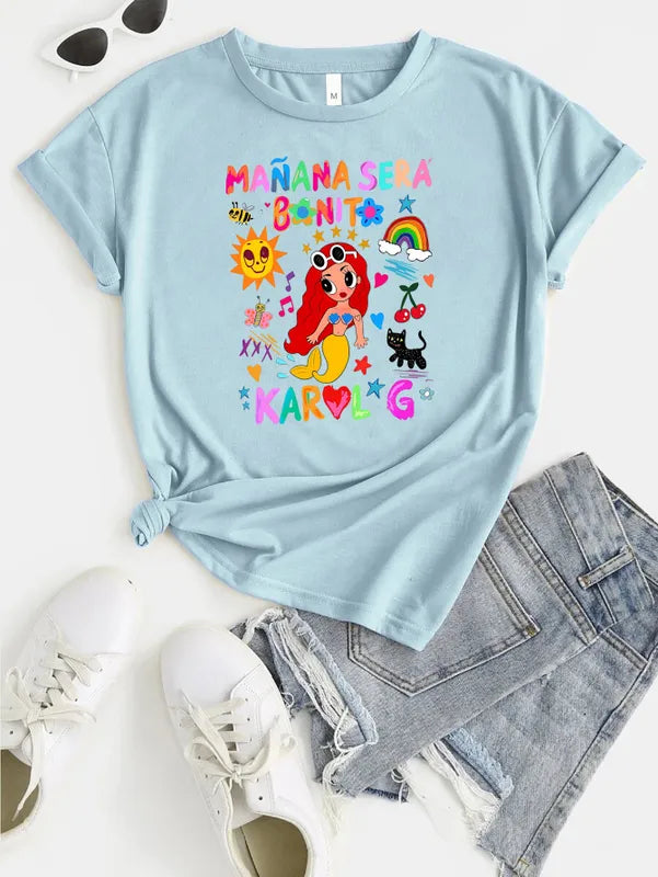 CAMISETA MANGA CORTA PARA DAMA DE POLIESTER TALLA M