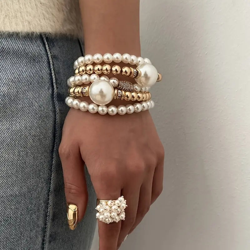 SET PULSERA DE PERLAS